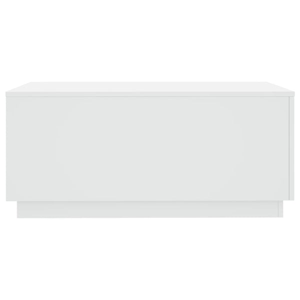 Weißer Couchtisch mit LED-Beleuchtung Hantz 90x50x40cm