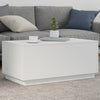 Weißer Couchtisch mit LED-Beleuchtung Hantz 90x50x40cm