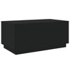 Schwarzer Couchtisch Hantz 90x50x40cm (mit LED-Beleuchtung)
