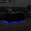 Schwarzer Couchtisch Hantz 90x50x40cm (mit LED-Beleuchtung)