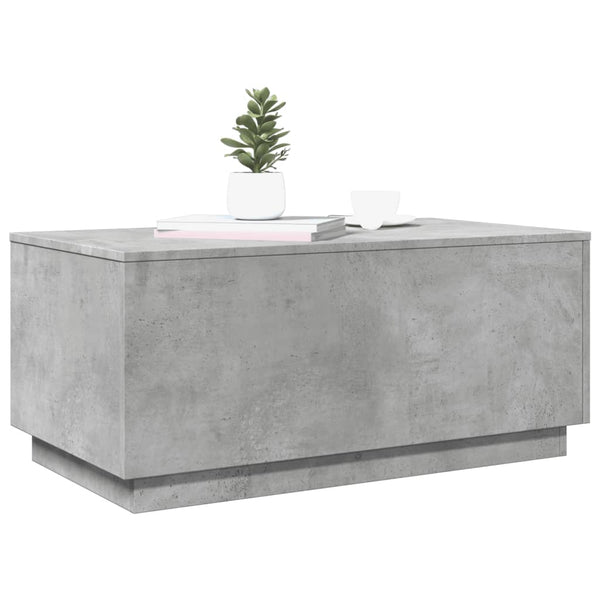 Couchtisch Betonoptik mit LED Beleuchtung Hantz 90x50x40cm