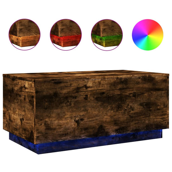 Couchtisch Savutammi Hantz 90x50x40cm (mit LED-Beleuchtung)