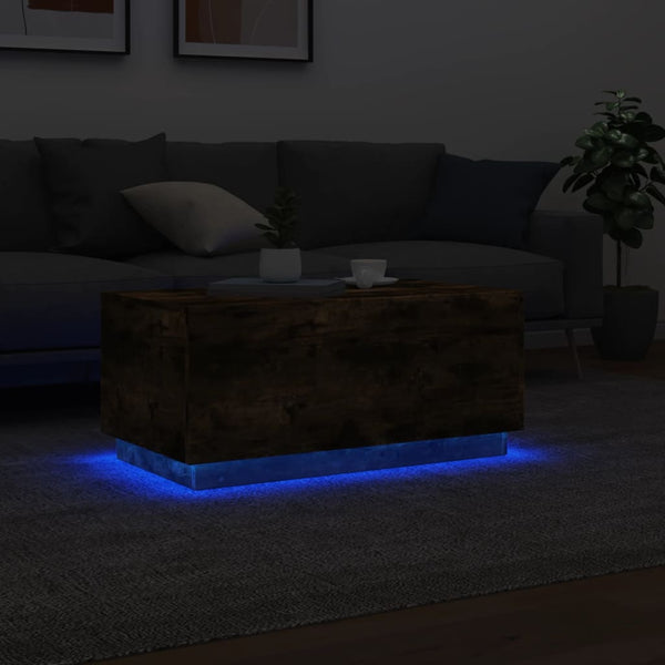 Couchtisch Savutammi Hantz 90x50x40cm (mit LED-Beleuchtung)