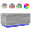 Grauer Couchtisch Hantz 90x50x40cm (mit LED-Beleuchtung Sonoma)