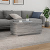 Grauer Couchtisch Hantz 90x50x40cm (mit LED-Beleuchtung Sonoma)