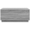 Grauer Couchtisch Hantz 90x50x40cm (mit LED-Beleuchtung Sonoma)