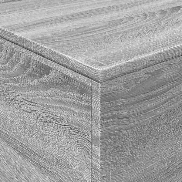 Grauer Couchtisch Hantz 90x50x40cm (mit LED-Beleuchtung Sonoma)