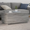 Grauer Couchtisch Hantz 90x50x40cm (mit LED-Beleuchtung Sonoma)