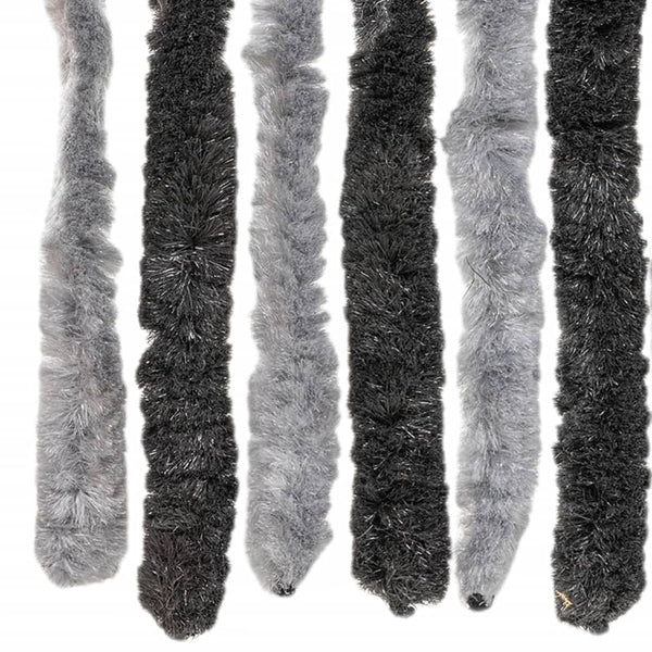 Grauer und schwarzer Insektenschutzvorhang Septilici 56x200cm (Chenille)