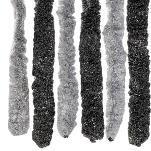 Insektenschutzvorhang Septilici 100x220cm (Chenille) Grau und Schwarz