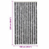 Insektenschutzvorhang Septilici 100x220cm (Chenille) Grau und Schwarz