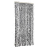 Grauer und schwarz-weißer Insektenschutzvorhang Septilici 90x220cm (Chenille)
