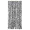 Grauer und schwarz-weißer Insektenschutzvorhang Septilici 90x220cm (Chenille)