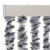 Grauer und schwarz-weißer Insektenschutzvorhang Septilici 90x220cm (Chenille)
