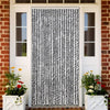 Grauer und schwarz-weißer Insektenschutzvorhang Septilici 90x220cm (Chenille)