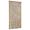 Dunkelbrauner und beiger Insektenschutzvorhang Septilici 90x220cm (Chenille)