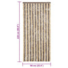 Dunkelbrauner und beiger Insektenschutzvorhang Septilici 90x220cm (Chenille)