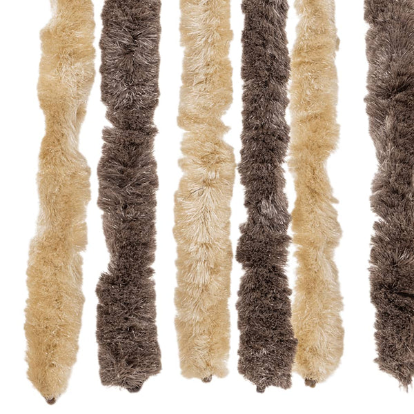 Dunkelbrauner und beiger Insektenvorhang Septilici 100x200cm (Chenille)
