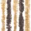 Dunkelbrauner und beiger Insektenvorhang Septilici 100x200cm (Chenille)