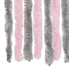Silbergrauer und pinker Insektenschutzvorhang Septilici 90x220cm (Chenille)