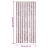 Silbergrauer und pinker Insektenschutzvorhang Septilici 90x220cm (Chenille)