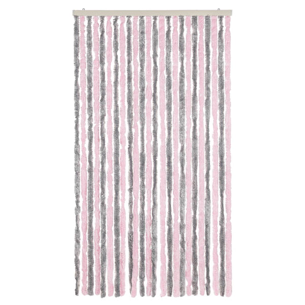 Silbergrauer und pinkfarbener Insektenschutzvorhang Septilici 100x200cm (Chenille)