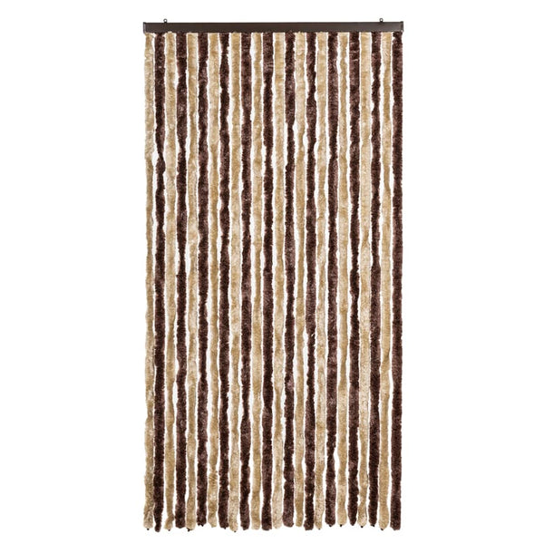 Beigefarbener und hellbrauner Insektenschutzvorhang Septilici 100x200cm (Chenille)