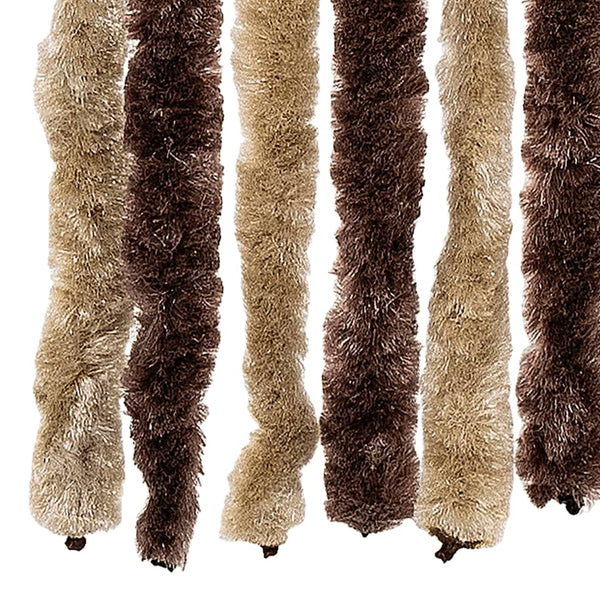 Beigefarbener und hellbrauner Insektenschutzvorhang Septilici 100x200cm (Chenille)