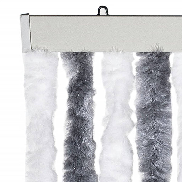 Grau-weißer Insektenschutzvorhang Septilici 100x200cm (Chenille)