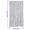 Grau-weißer Insektenschutzvorhang Septilici 100x200cm (Chenille)