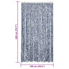 Blau-weißer Insektenschutzvorhang Septilici 100x200cm (Chenille)