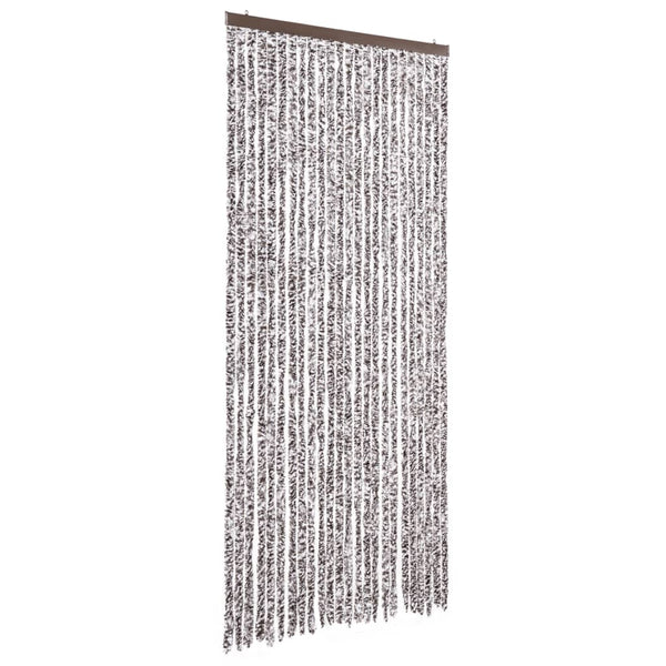 Brauner und beiger Insektenschutzvorhang Septilici 100x230cm (Chenille)