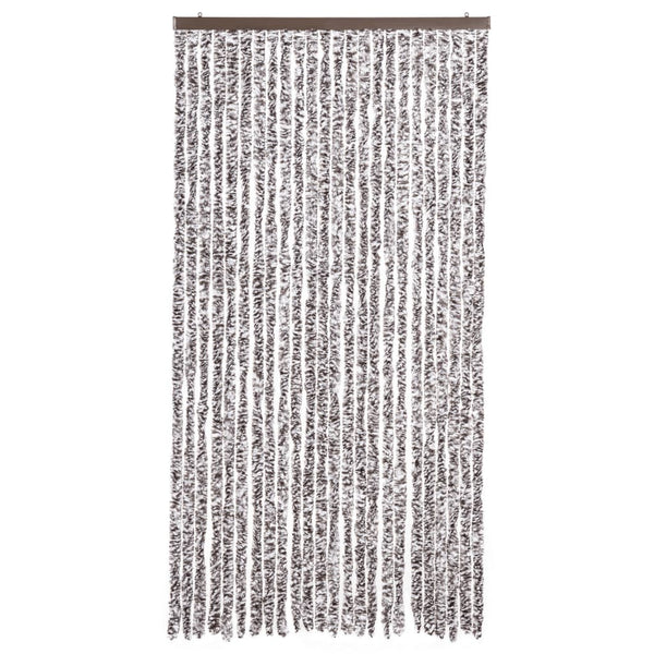 Brauner und beiger Insektenschutzvorhang Septilici 100x230cm (Chenille)