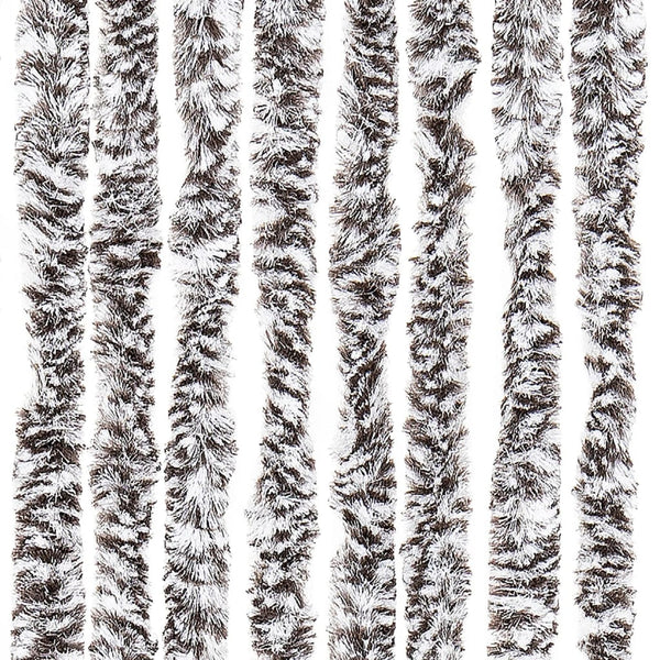Brauner und beiger Insektenschutzvorhang Septilici 100x230cm (Chenille)