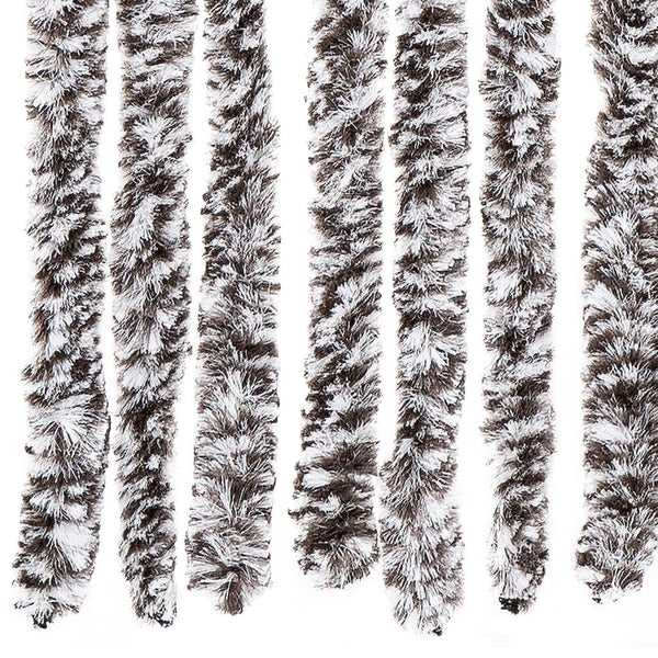 Brauner und beiger Insektenschutzvorhang Septilici 100x230cm (Chenille)