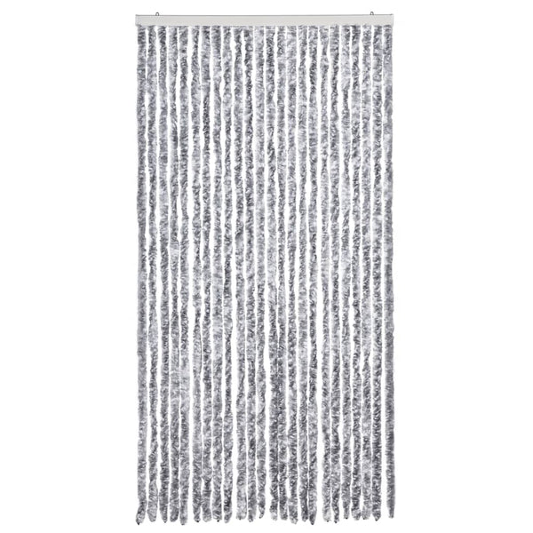 Weißer und grauer Insektenschutzvorhang Septilici 100x200cm (Chenille)