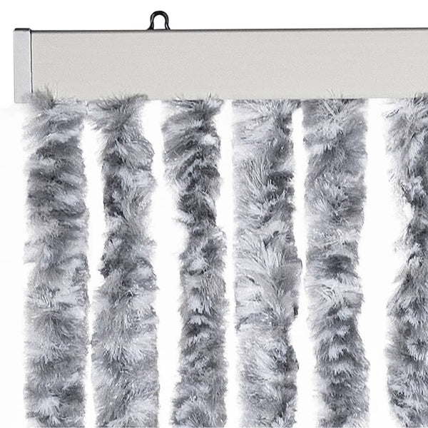 Weißer und grauer Insektenschutzvorhang Septilici 100x200cm (Chenille)