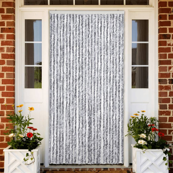 Weißer und grauer Insektenschutzvorhang Septilici 100x200cm (Chenille)