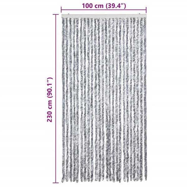 Weißer und grauer Insektenschutz Septilici 100x230cm (Chenille)