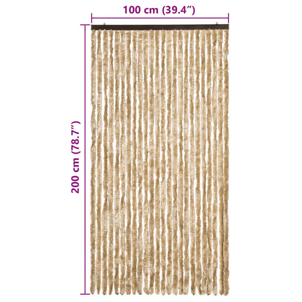 Beige Insektenschutzvorhang Septilic 100x200cm (Chenille)