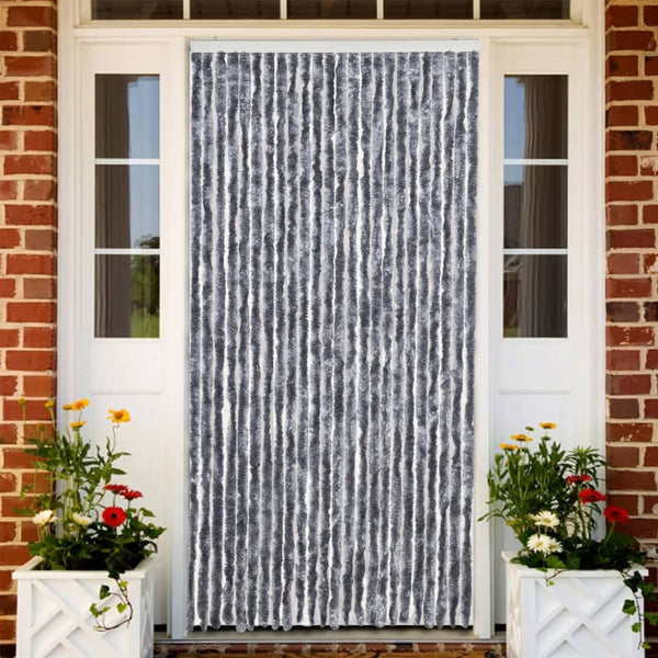 Silberner Insektenschutzvorhang Septilici 100x230cm (Chenille)