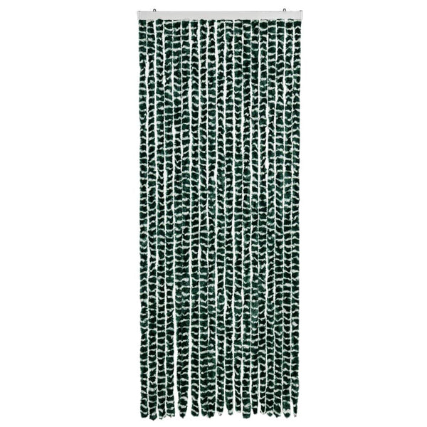Grüner und weißer Insektenschutzvorhang Septilici 56x200cm (Chenille)