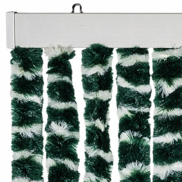 Grüner und weißer Insektenschutzvorhang Septilici 56x200cm (Chenille)