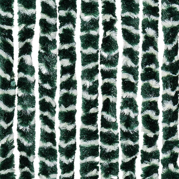 Grüner und weißer Insektenschutzvorhang Septilici 56x200cm (Chenille)