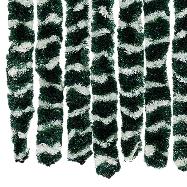 Grüner und weißer Insektenschutzvorhang Septilici 56x200cm (Chenille)