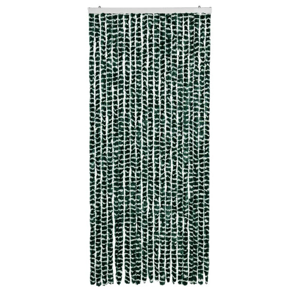 Grüner und weißer Insektenschutzvorhang Septilici 90x200cm (Chenille)