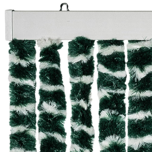Grüner und weißer Insektenschutzvorhang Septilici 90x200cm (Chenille)
