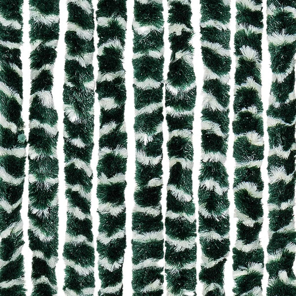 Grüner und weißer Insektenschutzvorhang Septilici 90x200cm (Chenille)