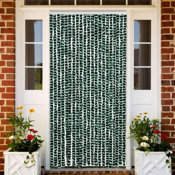 Grüner und weißer Insektenschutzvorhang Septilici 90x200cm (Chenille)