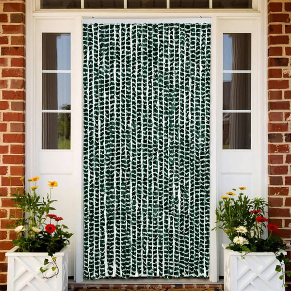 Grüner und weißer Insektenschutzvorhang Septilici 100x230cm (Chenille)
